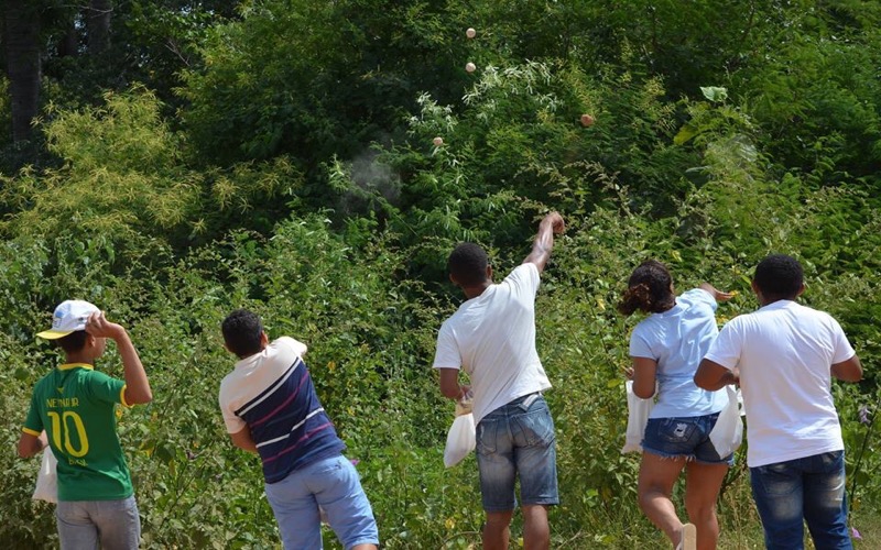 SAAEC realiza ação socioambiental com crianças da Vila Nova e lança mais 1.500 bombas de semente na chapada do Araripe
