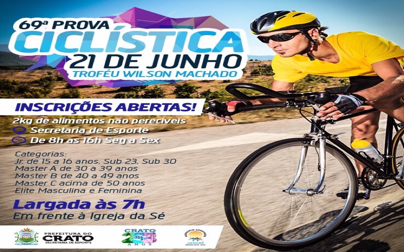 Crato comemora seus 253 anos com 18ª edição da Corrida de Pedestrianismo e 69ª, Prova Ciclística 21 de Junho