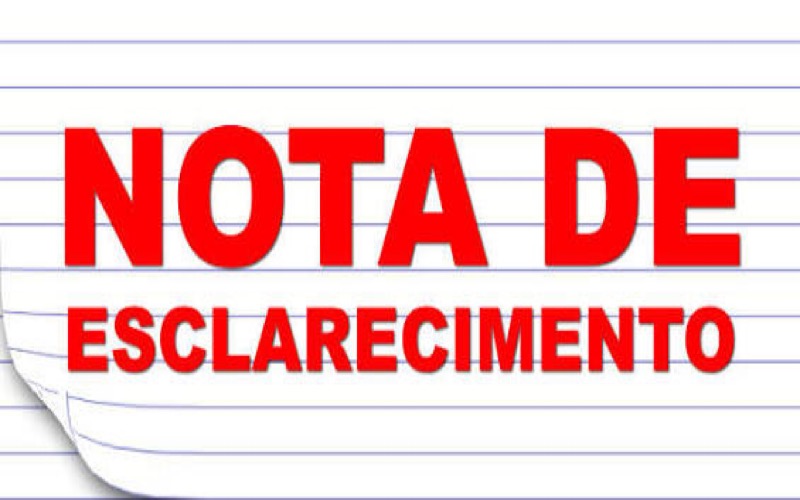Juazeiro do Norte – NOTA DE ESCLARECIMENTO