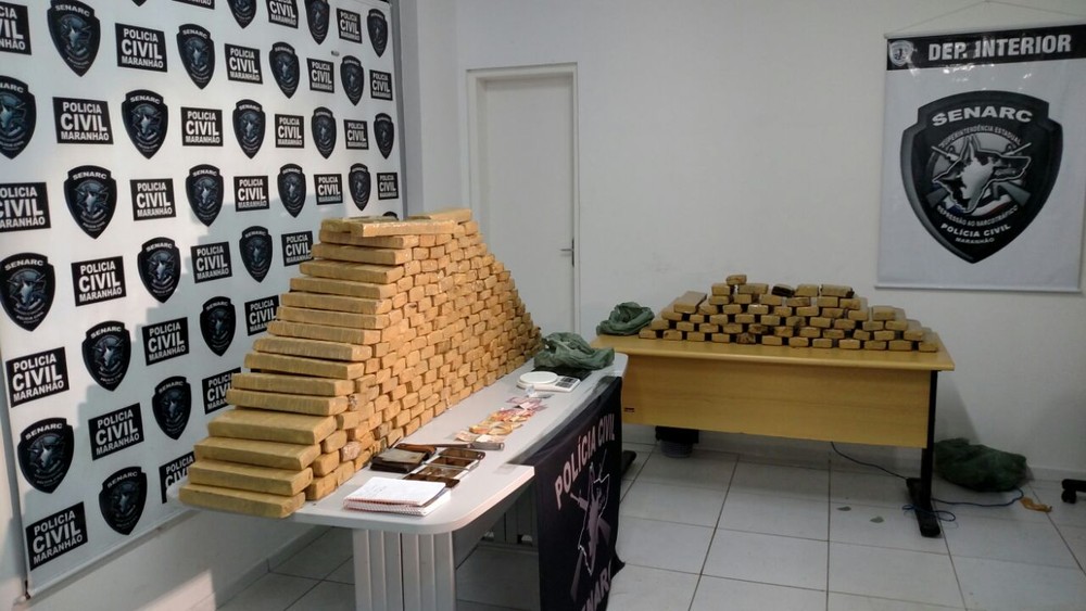 Polícia Civil apreende 300 kg de maconha com quatro pessoas no Maranhão