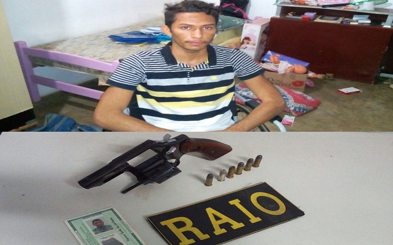 Equipe do RAIO apreende arma de fogo com individuo em atitude suspeita em Juazeiro