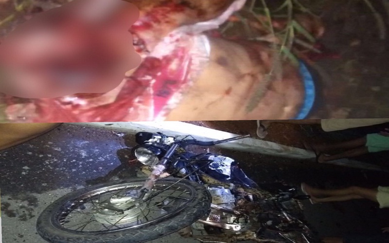 Acidente entre motocicleta e caminhão deixa uma vítima fatal e um gravemente ferido em Barro-CE