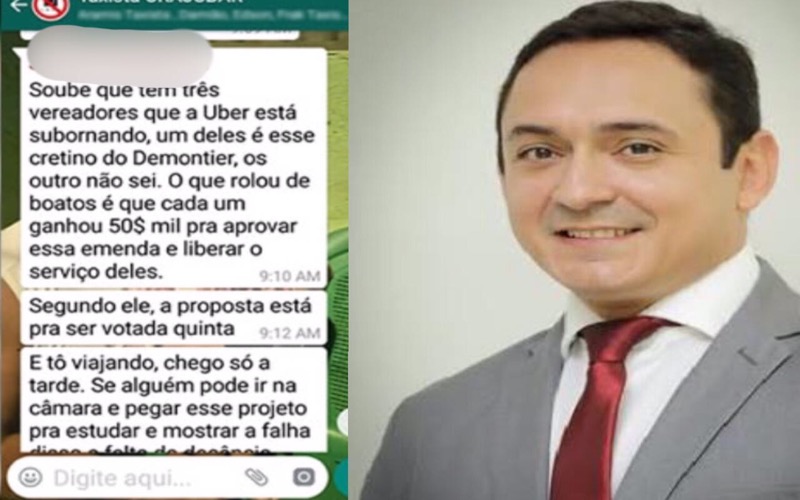 Vereador de Juazeiro do Norte é acusado de receber propina para aprovar emenda que libera utilização de UBER na cidade.