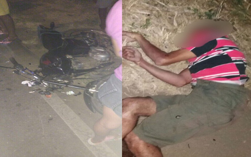 Acidente envolvendo motociclista e animal solto na pista termina em tragédia em Iguatu