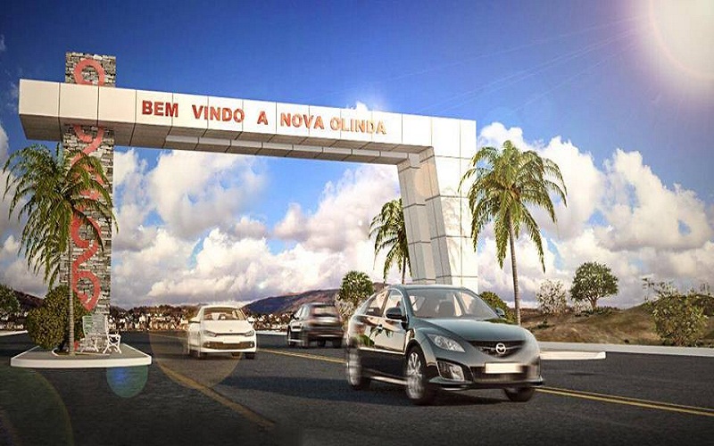Construção de Pórticos do município de Nova Olinda começaram semana passada