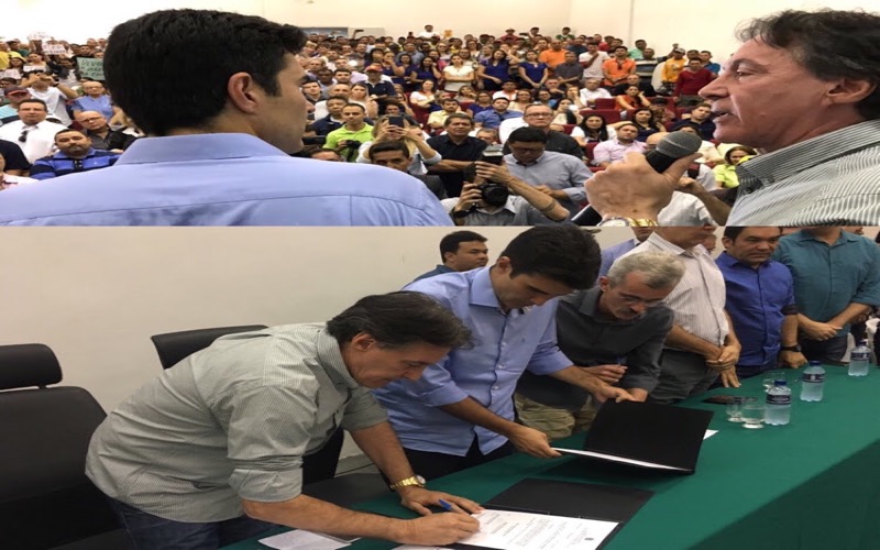Eunício assina ordem de serviço para construção da barragem Lago de Fronteiras