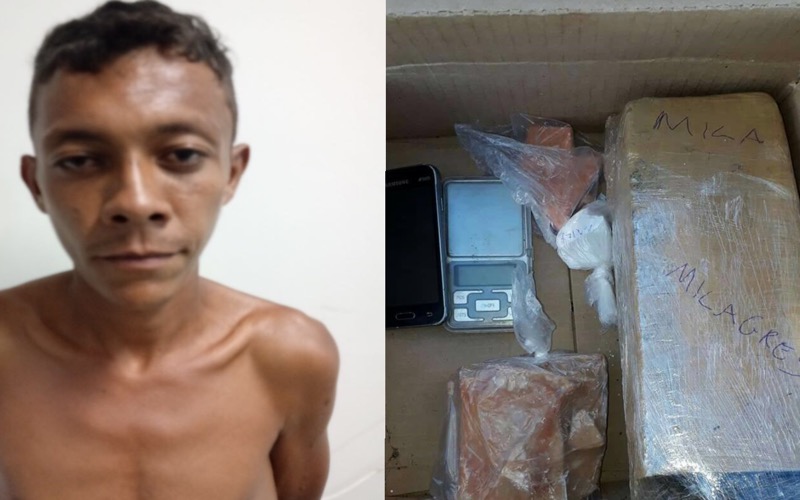 Ex-presidiário é preso com drogas em Milagres