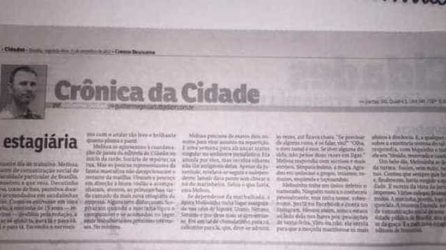 Jornal de Brasília é criticado por crônica controversa sobre estagiária