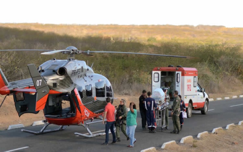 Recém-nascido cedrense é transportado para Fortaleza em aeronave da Ciopaer