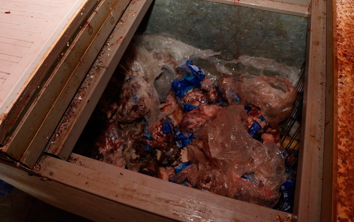 Após sentir cheiro forte, polícia apreende 150 kg de carne armazenada em garagem no Mont Serrat