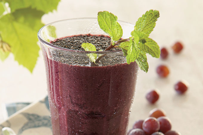 Suco de uva com açaí e chia: receita saudável para o coração
