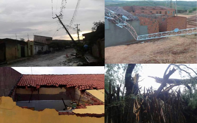 Fortes chuvas causam danos materiais em algumas cidades da Região do Cariri