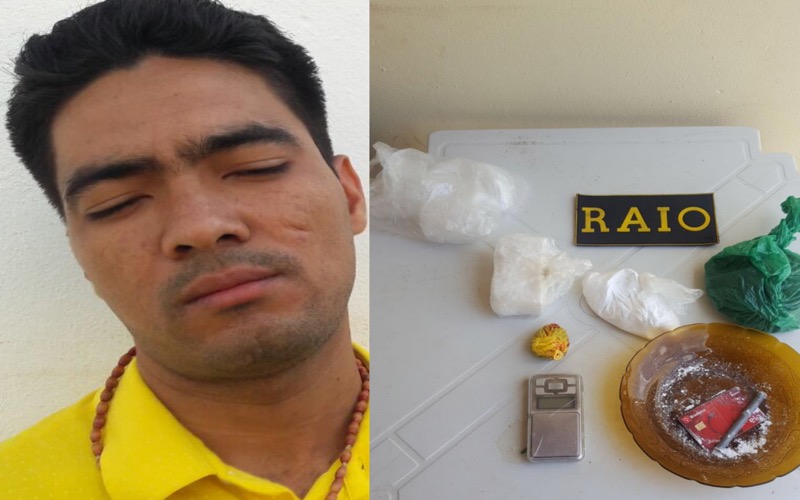 BPRAIO prende homem com mais de setecentas gramas de entorpecentes no bairro Triângulo em Juazeiro do Norte-CE