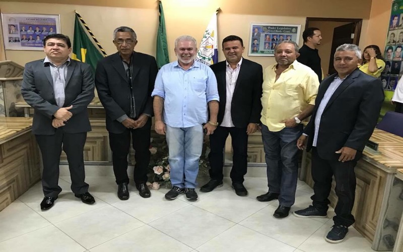 Câmara de Nova Olinda empossa novo presidente, Prefeito Afonso Sampaio prestigia evento