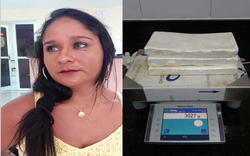 Tráfico Interestadual: Batalhão de Divisas prende mulher em flagrante com mais de 3 kg de cocaína transportada de Natal para Juazeiro do Norte-CE