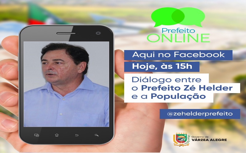 Várzea alegre: Estreia do Prefeito Online no Facebook