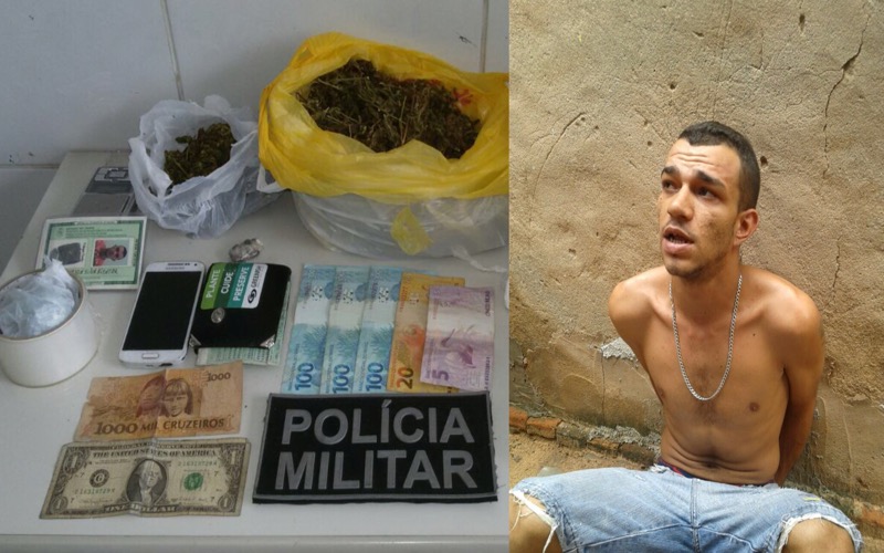 Operação ressaca prende acusado de tráfico com sacola de drogas enterrada no bairro Aeroporto em Juazeiro do Norte-CE