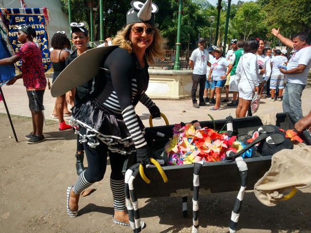 Bloco faz enterro de mosquito para conscientizar a população em Olinda