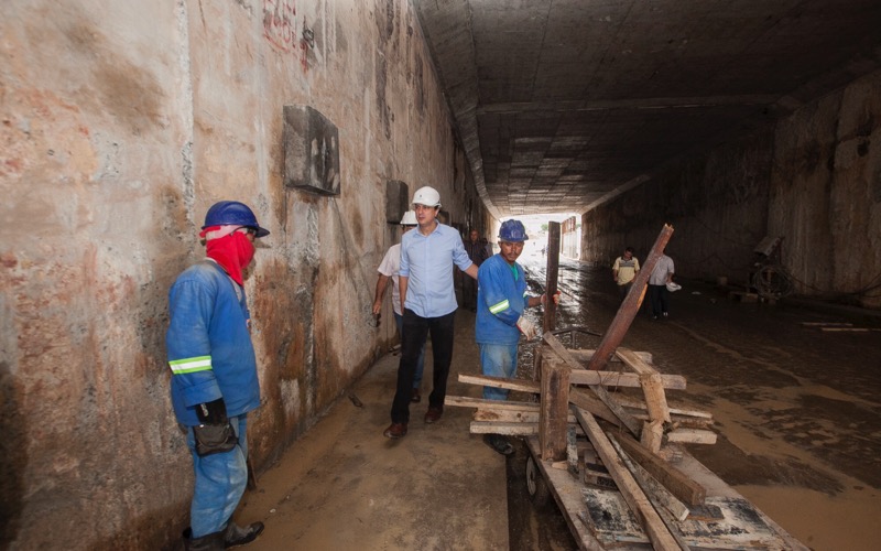 Em ritmo acelerado, obras do VLT contam com mais de mil trabalhadores