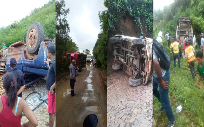 Quatro acidentes de trânsito são registrados em poucas horas na Região do Cariri e arredor