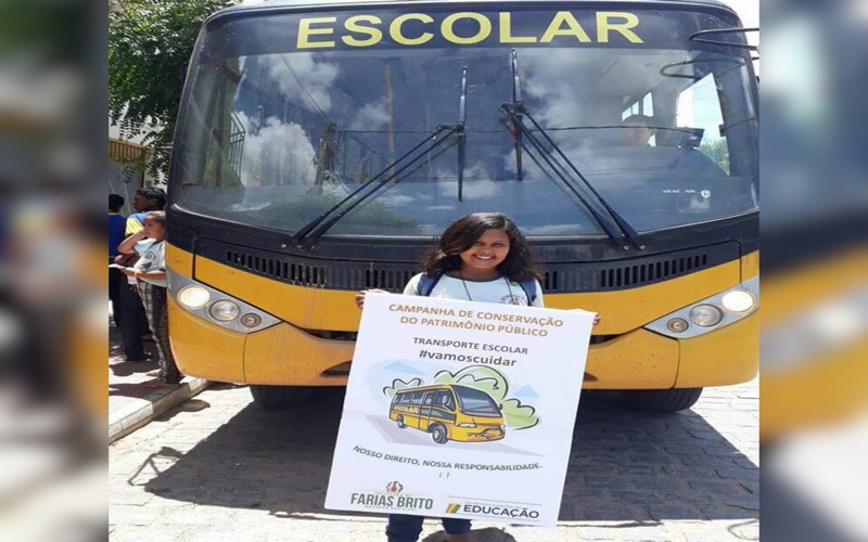 Farias Brito faz campanha para preservar transporte escolar