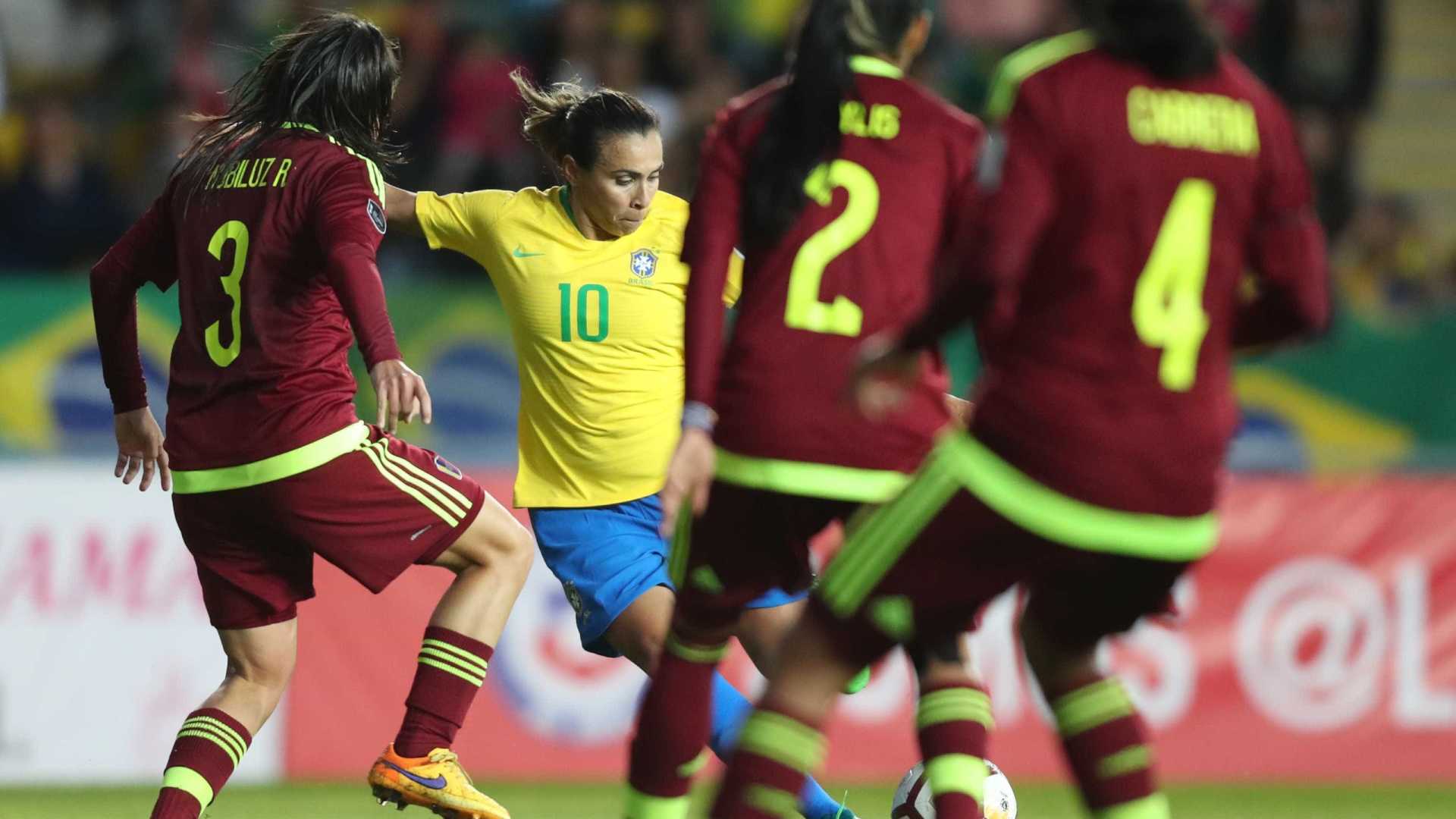 Marta ‘desencanta’ e Brasil goleia a Venezuela na Copa América