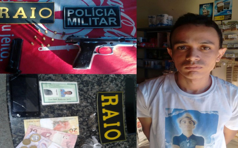 Jovem é preso com drogas em Crato e outro com pistola em Juazeiro do Norte-CE