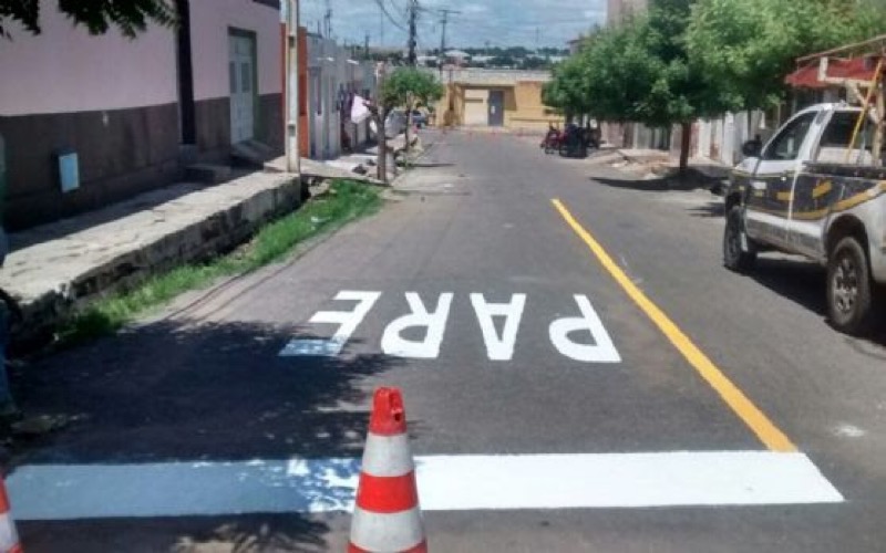 Demutran revitaliza a sinalização do Município