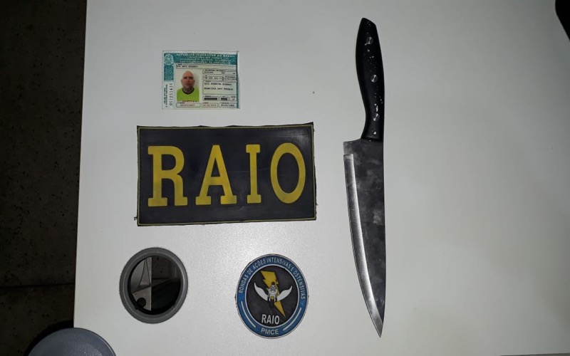 BPRAIO prende homem com faca que estava ameaçando pessoas em Juazeiro do Norte-CE