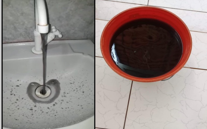 Parece Petróleo: Moradores de Missão Velha-CE reclamam de água suja saindo das torneiras