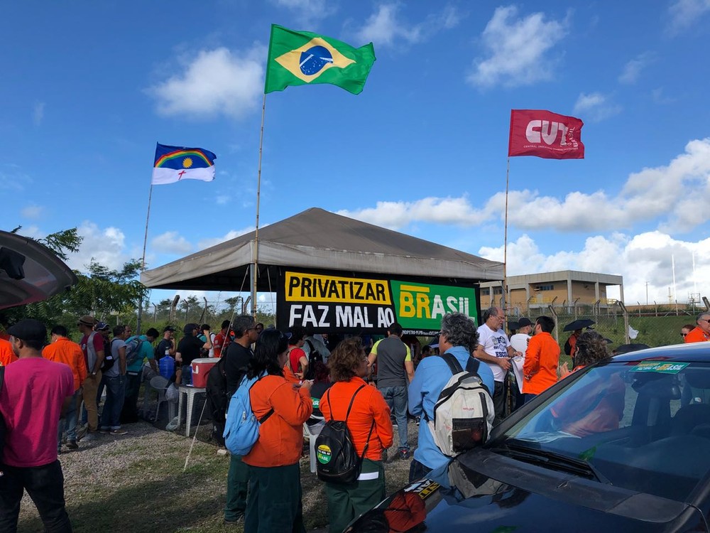 Petroleiros da Refinaria Abreu e Lima realizam ato no Grande Recife