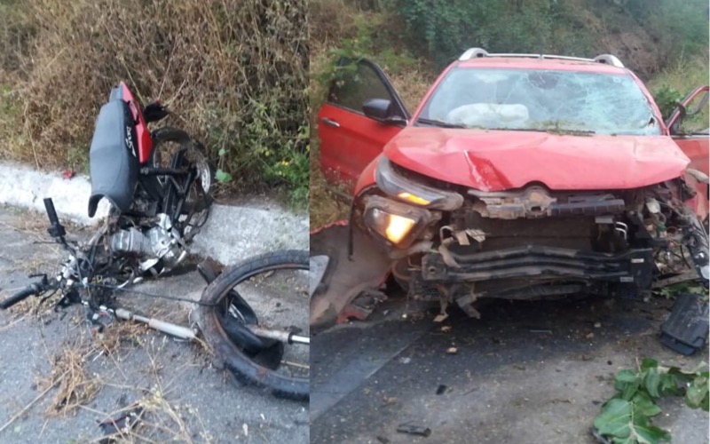 Colisão entre carro e moto deixa duas pessoas mortas no município de Barro-CE