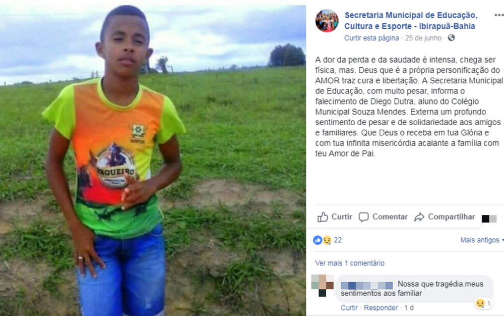 Adolescente de 14 anos deixa de ir à escola por falta de transporte e morre ao cair de cavalo no sul da Bahia