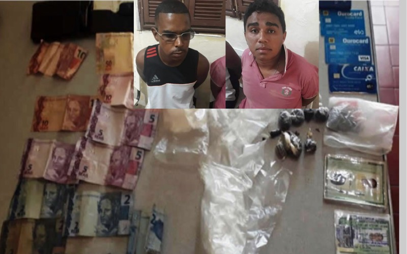 Policia prende acusados de tráfico de drogas e apreende dinheiro, maconha e crack na cidade de Barro-CE