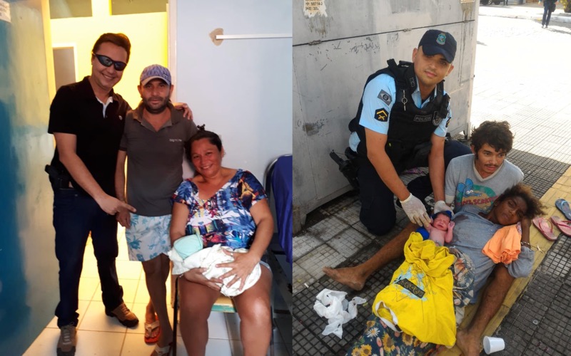 Duas crianças nascem no mesmo horário nas cidades de Campos Sales e Chaval-CE e  Policiais que realizaram o trabalho de  parto