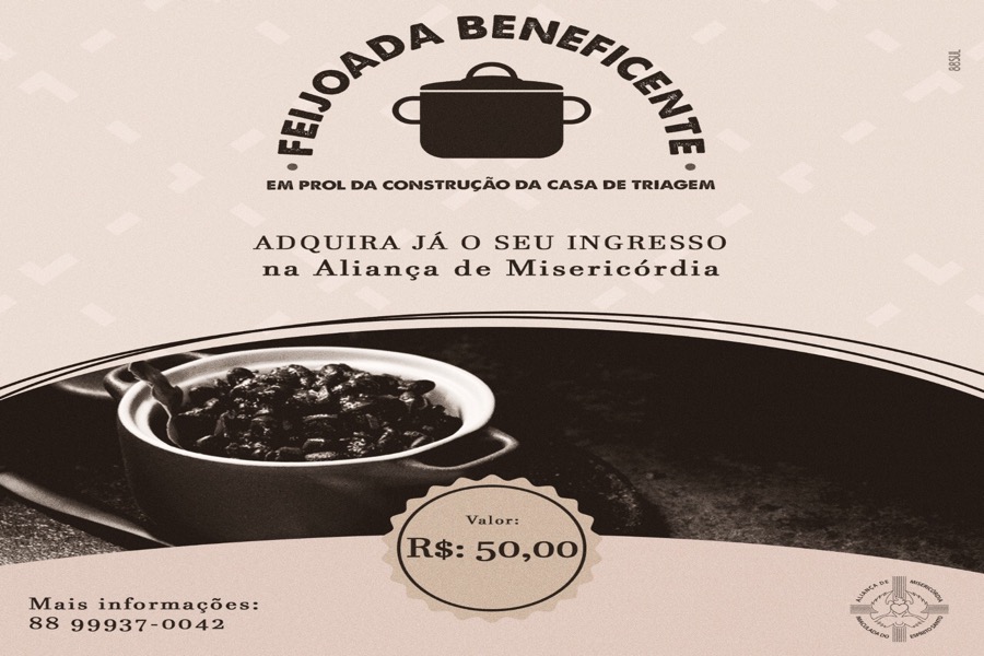 Feijoada beneficente acontece no próximo domingo, dia 11, em Barbalha-CE; Veja mais informações: