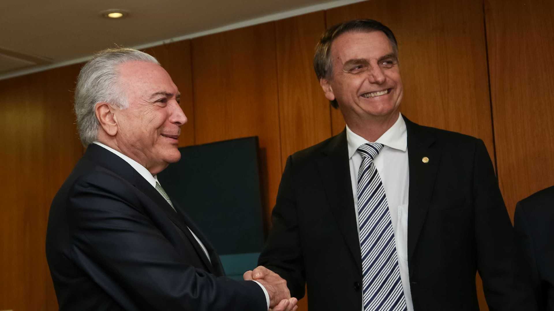 Temer sugere a Bolsonaro que encaminhe PEC da Previdência em janeiro