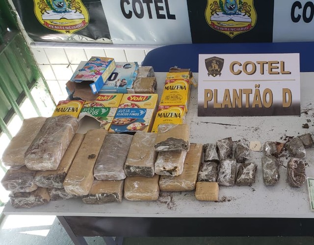 Jovem é presa ao tentar entrar no Cotel com droga escondida em embalagens de alimentos