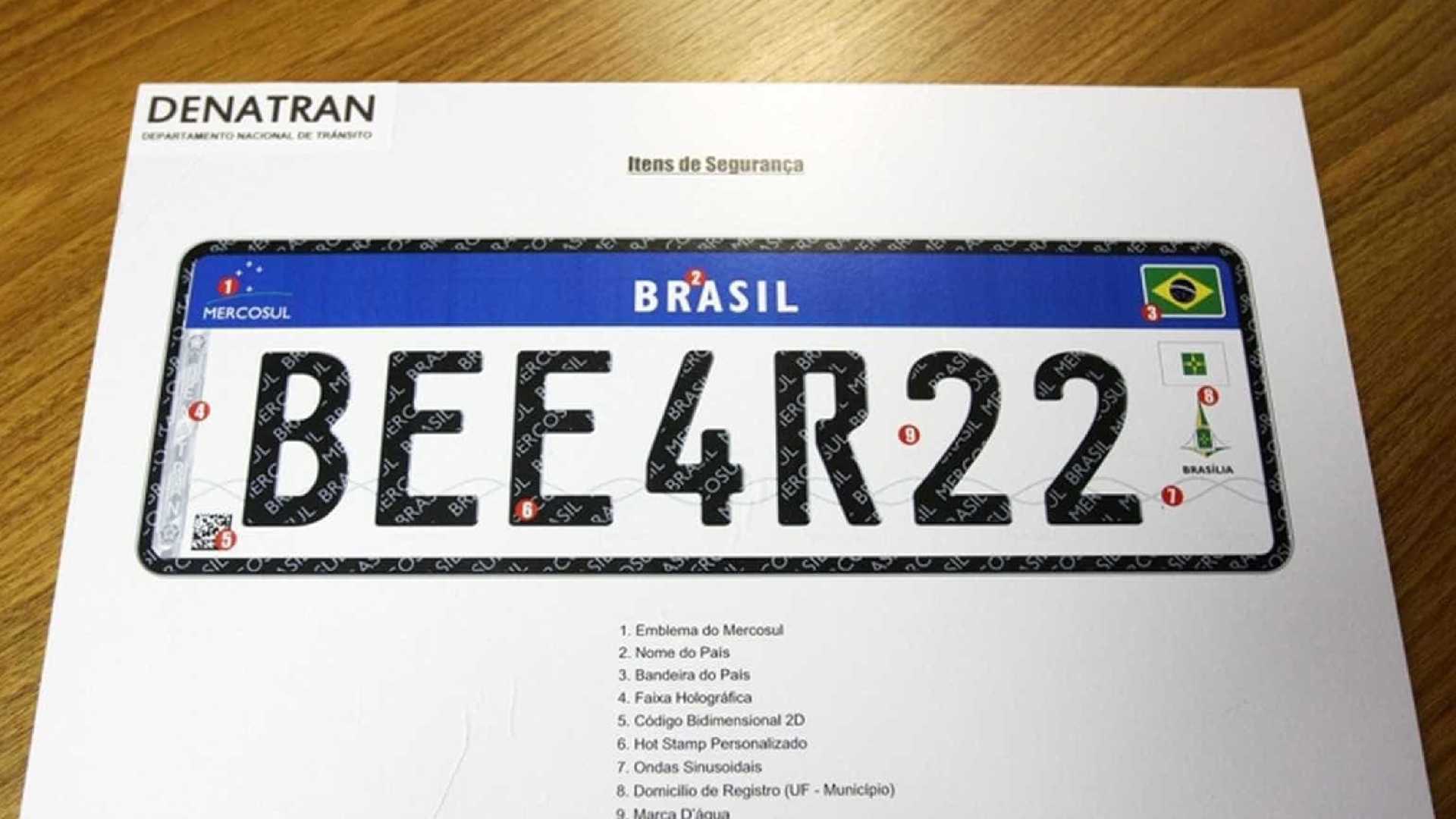 Prazo para implantar placa modelo Mercosul é adiado