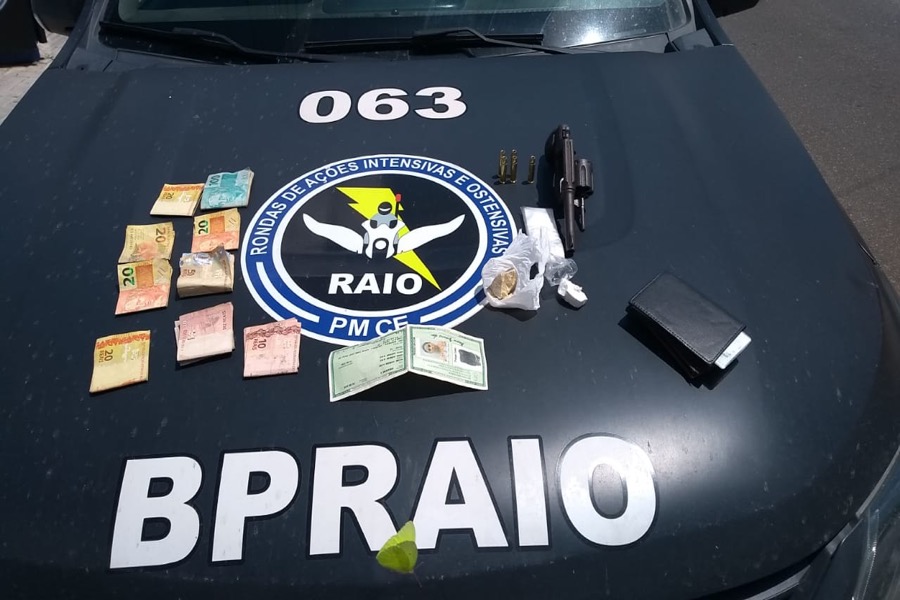 BPRAIO aprende mais uma arma de fogo e simulacro de pistola em Crato e Missão Velha-CE