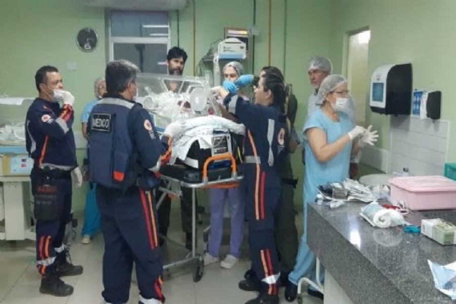 Hospital São Lucas realiza transferência de recém-nascido com cardiopatia para o Hospital de Messejana