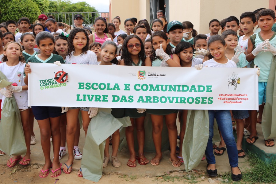 Escola do bairro Grossos promoveu mutirão contra as arboviroses em Várzea Alegre-CE