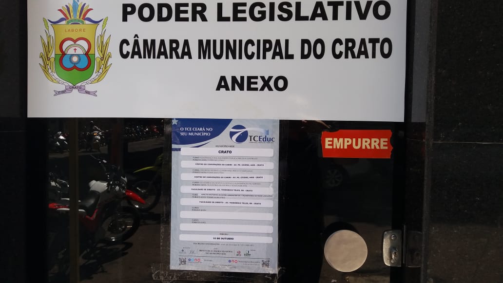 TCE visita Câmara do Crato e convida vereadores para evento