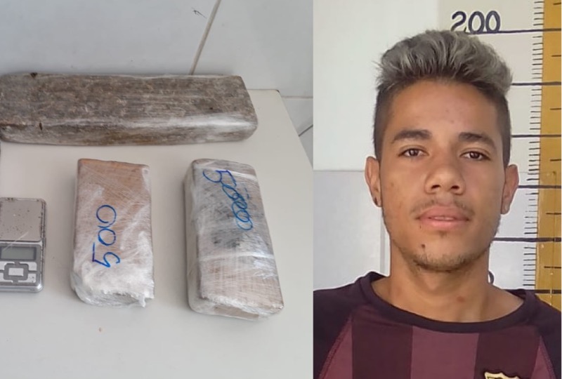 Polícia prende jovem com 2 kg de maconha em Juazeiro do Norte-CE