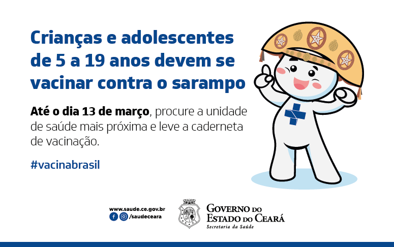 Primeira fase da campanha contra o sarampo segue até 13 de março