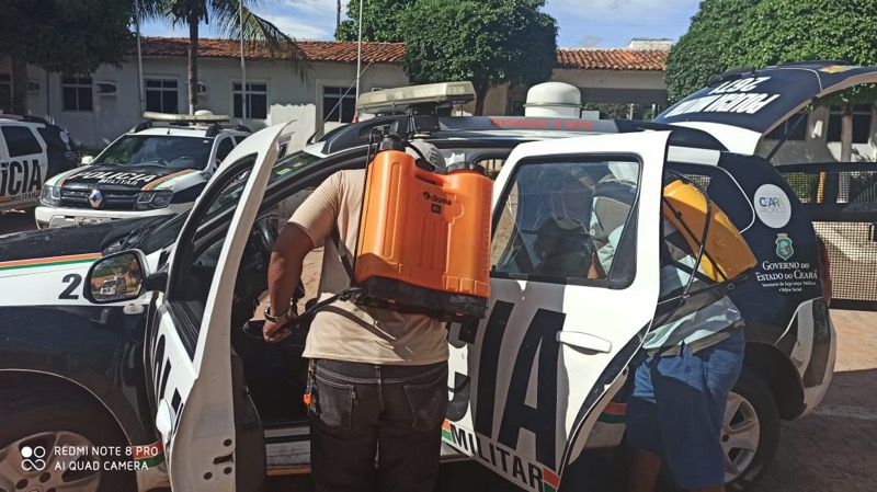 No Cariri: Polícia Militar investe na proteção dos profissionais de segurança contra o COVID-19