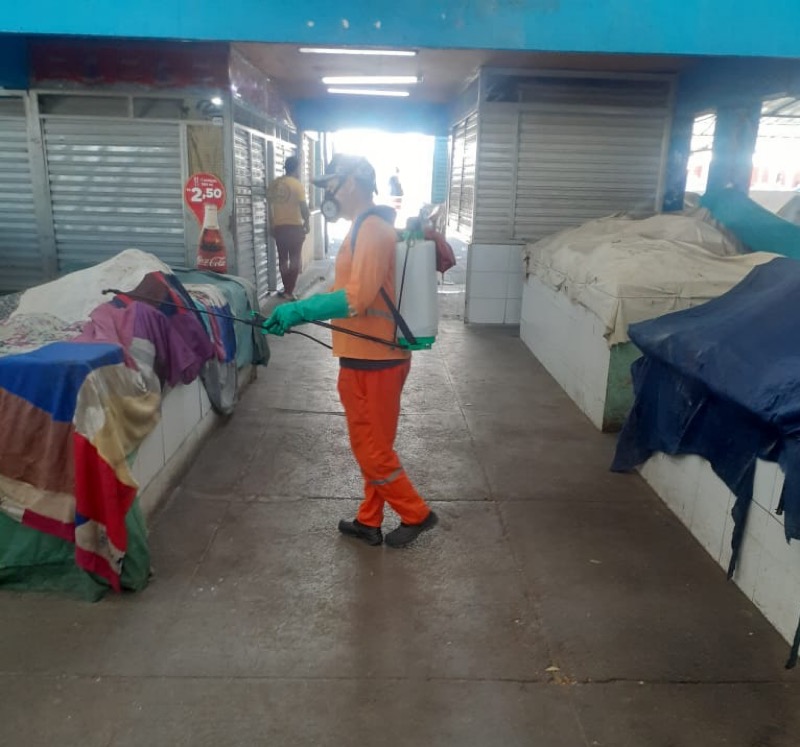 Juazeiro: mercados públicos são esterilizados para evitar contaminação