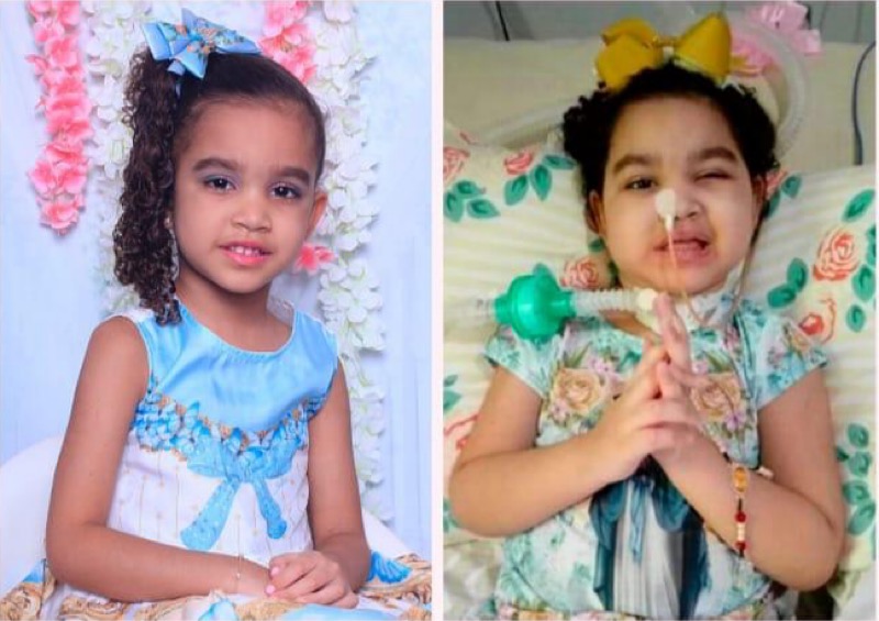 Pais pedem ajuda para tratamento da filha na esperança de cura-la