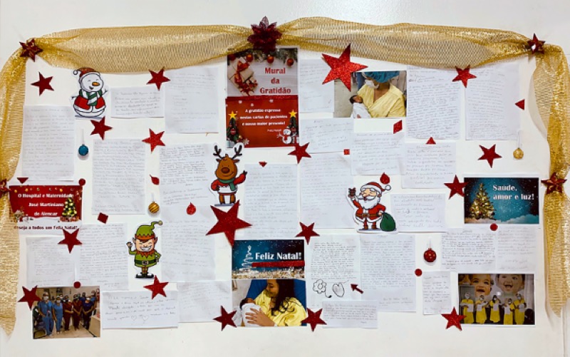 HMJMA cria “mural da gratidão” com cartas de pacientes