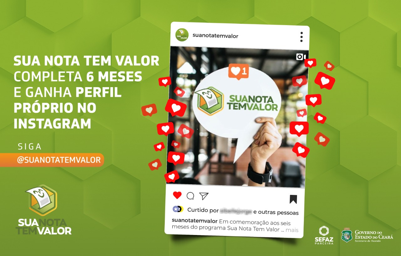Sua Nota Tem Valor completa seis meses e ganha perfil próprio no Instagram